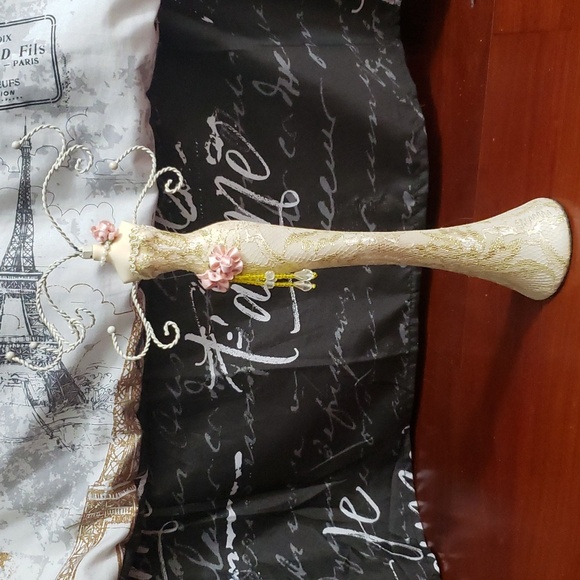 Victorian Mannequin Jewelry Holder for Necklaces Vintage tall gold and white - Picture 2 of 7